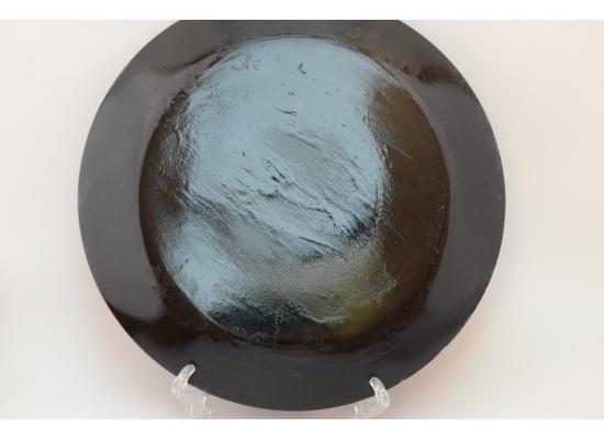 صحن سيراميك مرسوم بفن الماندالا 